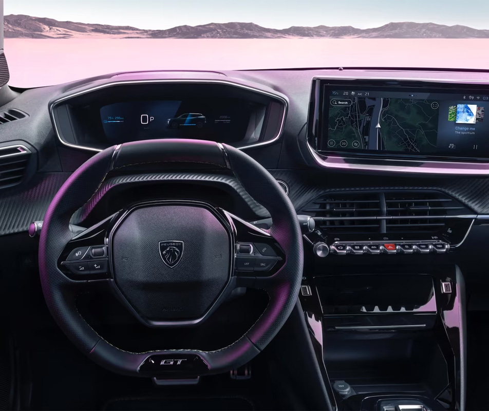 Digitales Cockpit im PEUGEOT 2008 – modernes i-Cockpit mit Touchscreen und Ambientebeleuchtung